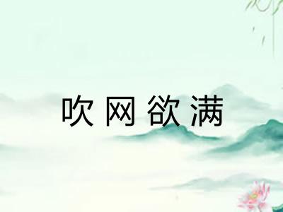 吹网欲满