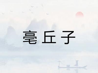 亳丘子