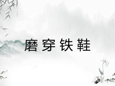 磨穿铁鞋