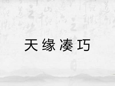 天缘凑巧