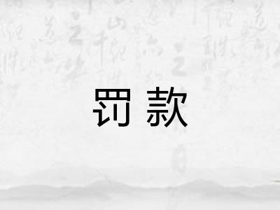 罚款