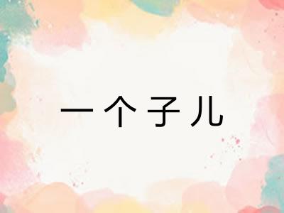 一个子儿