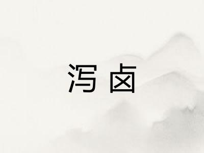 泻卤