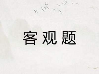 客观题