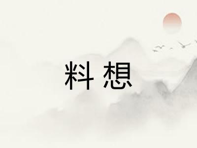 料想