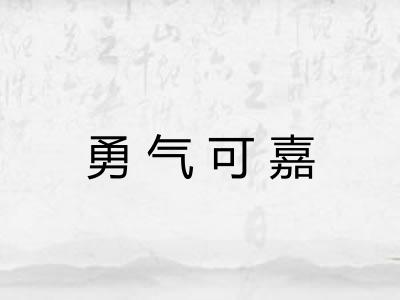 勇气可嘉
