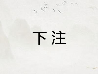 下注