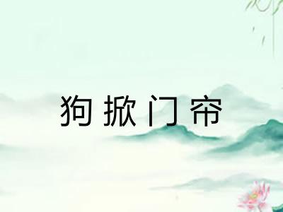 狗掀门帘