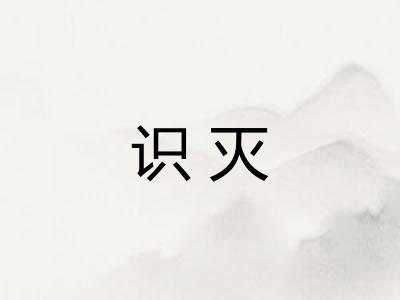识灭