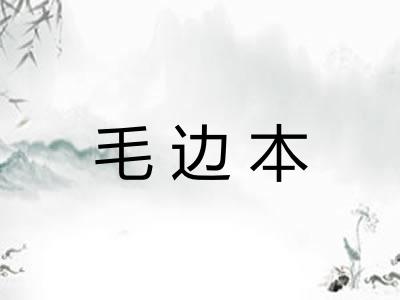 毛边本