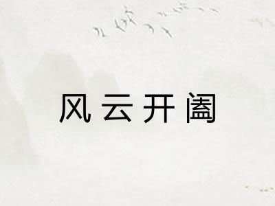 风云开阖