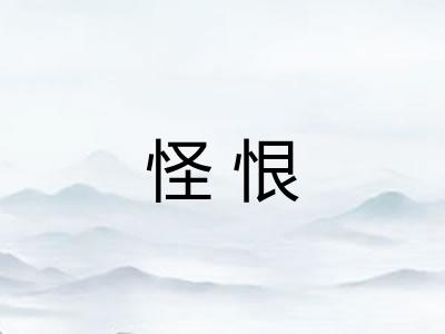 怪恨