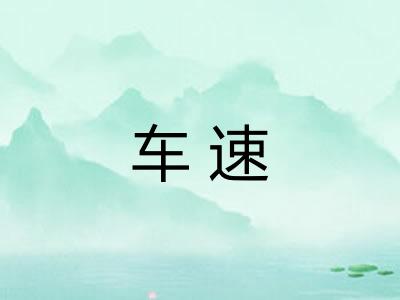 车速