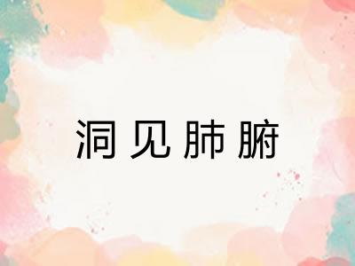 洞见肺腑