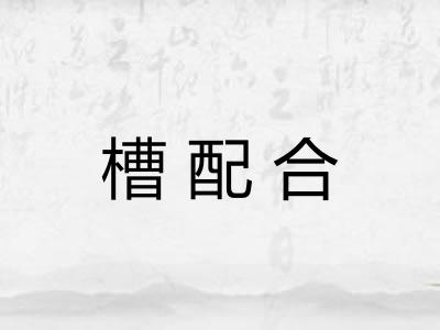 槽配合