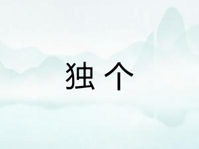 独个