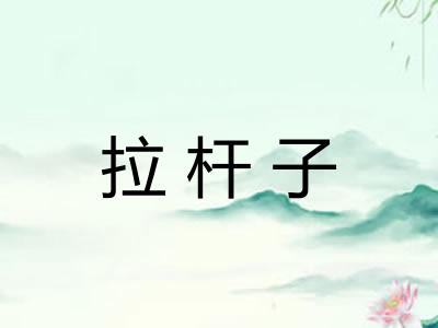 拉杆子