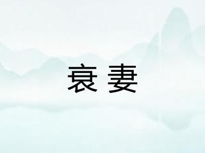衰妻