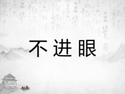 不进眼