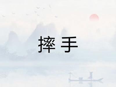 摔手