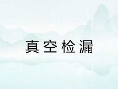 真空检漏