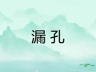 漏孔