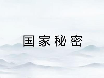 国家秘密
