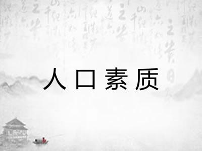 人口素质