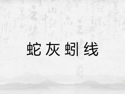 蛇灰蚓线