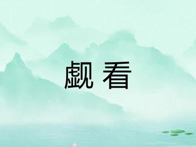 觑看