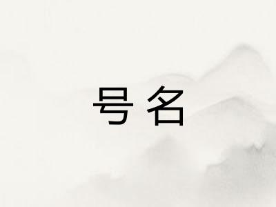 号名