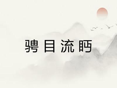 骋目流眄