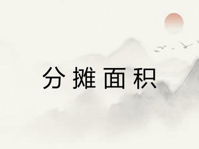 分摊面积