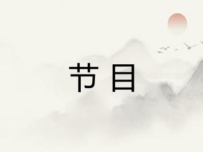 节目