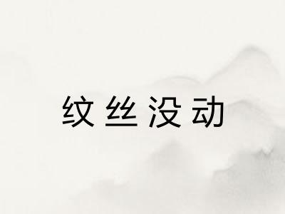纹丝没动
