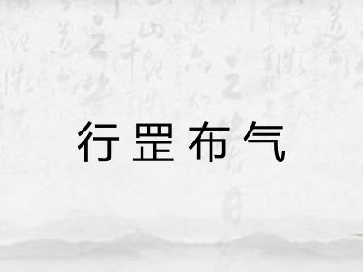 行罡布气