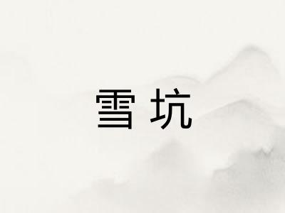 雪坑