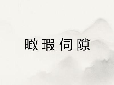 瞰瑕伺隙