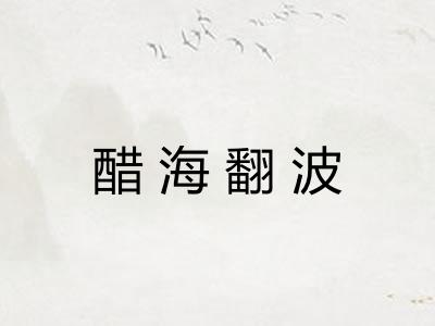 醋海翻波