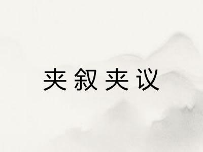 夹叙夹议