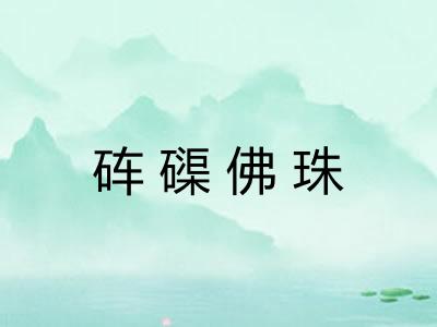 砗磲佛珠