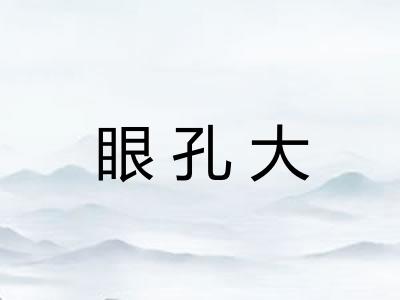 眼孔大