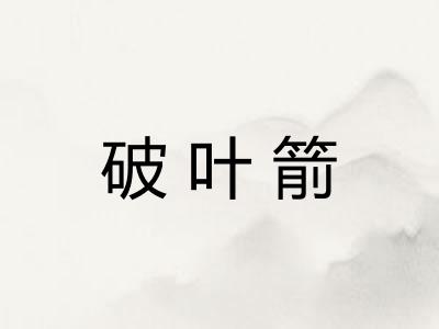 破叶箭