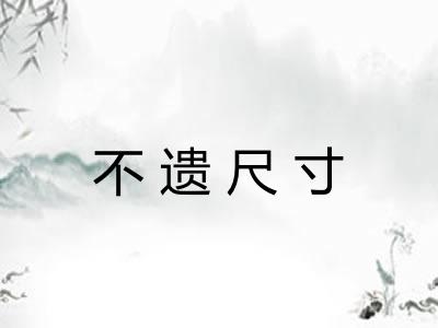 不遗尺寸