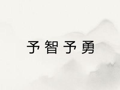 予智予勇