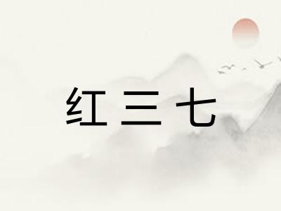 红三七