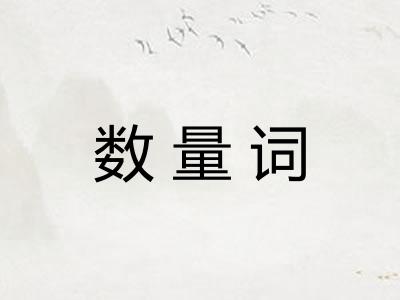 数量词