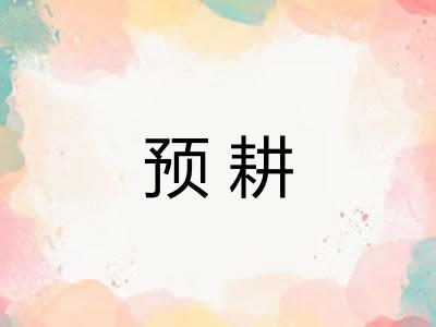 预耕