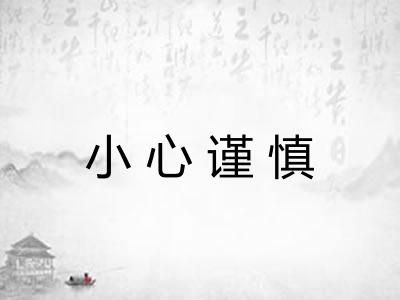 小心谨慎