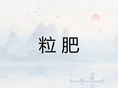 粒肥